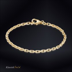 14 kt. Guldarmbnd - Anker-facet - Trd:1,0 Bredde:2,5mm