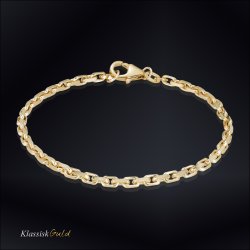 14 kt. Guldarmbnd - Anker-facet - Trd:1,1 Bredde:2,8mm