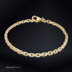 8 kt. Guldarmbnd - Anker-facet - Trd:1,3 Bredde:3,4mm