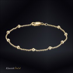 8 kt. Guldarmbnd - Anker-rund m/kugler