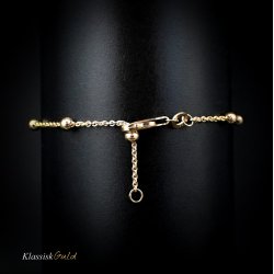 8 kt. Guldarmbnd - Anker-rund m/kugler