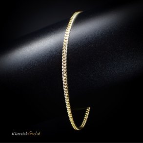 8 kt. Guldarmbnd - Panser-facet - Trd:0,65 Bredde:2,1mm