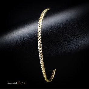 8 kt. Guldarmbnd - Panser-facet - Trd:0,85 Bredde:2,7mm