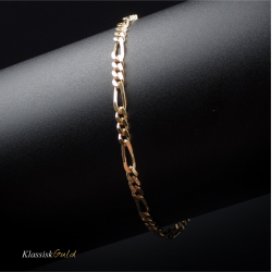 8 kt. Guldarmb�nd - Figaro - Tr�d:1,05 Bredde:3,4mm