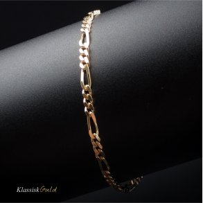 8 kt. Guldarmbnd - Figaro - Trd:1,35 Bredde:4,6mm