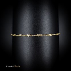 8 kt. Guldarmbnd - Singapore - Bredde:2,3mm