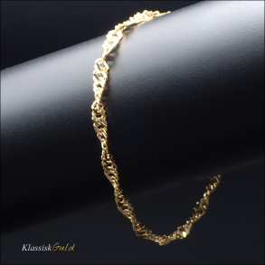 14 kt. Guldarmbnd - Singapore - Bredde:3,5mm