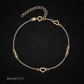 8 kt. Hjertearmbnd - 