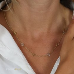 8 kt. Hjertehalskde Bicolor