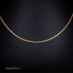 14 kt. Guldhalskde - Anker-facet - Trd:0,70 Bredde:1,8mm