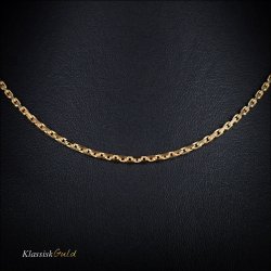 8 kt. Guldhalskde - Anker-facet - Trd:0,80 Bredde:2,0mm