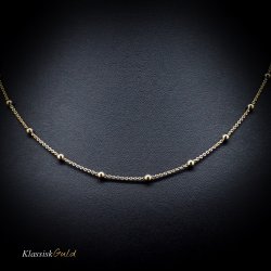 8 kt. Guldhalskde - Anker-rund med kugler