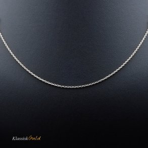 14 kt. Hvidguldskde - Anker-facet - Trd:0,40 Bredde:1,3mm