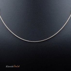 14 kt. Hvidguldskde - Anker-facet - Trd:0,50 Bredde:1,4mm