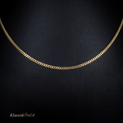 8 kt. Guldhalskde - Panser-facet - Trd:0,65 Bredde:2,1mm