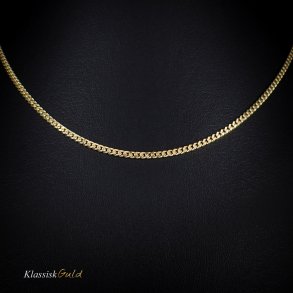 8 kt. Guldhalskde - Panser-facet - Trd:0,75 Bredde:2,4mm