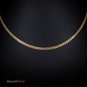 8 kt. Guldhalskde - Panser-facet - Trd:0,85 Bredde:2,7mm