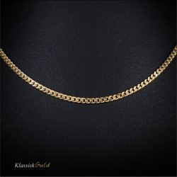 8 kt. Guldhalskde - Panser-facet - Trd:1,05 Bredde:3,3mm