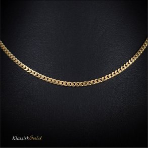 8 kt. Guldhalskde - Panser-facet - Trd:1,05 Bredde:3,3mm