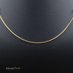 8 kt. Guldhalskde - Panser-facet - Trd:0,45 Bredde:1,3mm