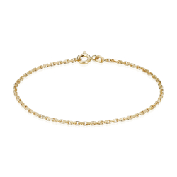 14 kt. Guldarmb�nd - Anker-facet - Tr�d:0,50 Bredde:1,4mm