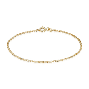 14 kt. Guldarmb�nd - Anker-facet - Tr�d:0,50 Bredde:1,4mm