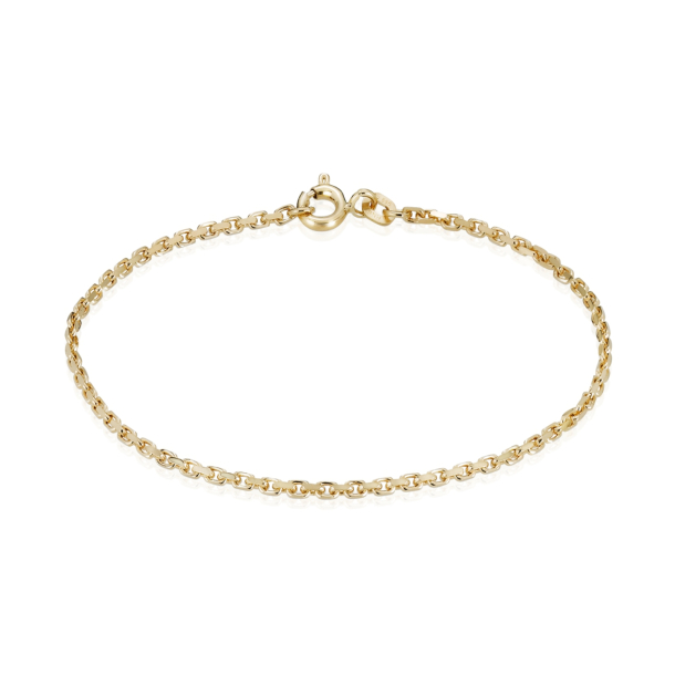 8 kt. Guldarmb�nd - Anker-facet - Tr�d:0,60 Bredde:1,6mm