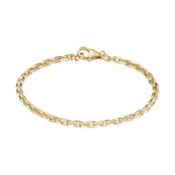 14 kt. Guldarmb�nd - Anker-facet - Tr�d:0,80 Bredde:2,0mm