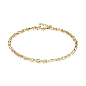 14 kt. Guldarmb�nd - Anker-facet - Tr�d:0,80 Bredde:2,0mm