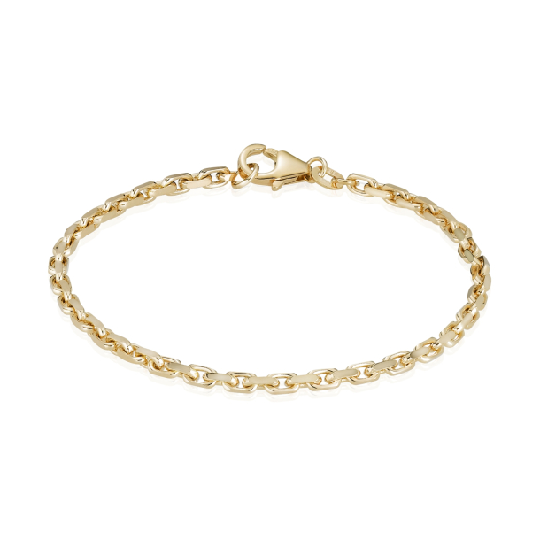 14 kt. Guldarmb�nd - Anker-facet - Tr�d:0,80 Bredde:2,0mm