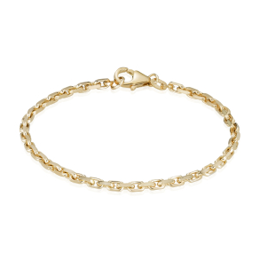 14 kt. Guldarmb�nd - Anker-facet - Tr�d:1,0 Bredde:2,5mm