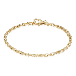 14 kt. Guldarmb�nd - Anker-facet - Tr�d:1,2 Bredde:3,1mm