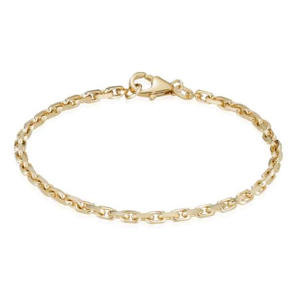 14 kt. Guldarmb�nd - Anker-facet - Tr�d:1,2 Bredde:3,1mm
