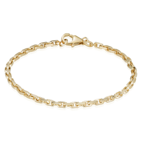 14 kt. Guldarmb�nd - Anker-facet - Tr�d:1,3 Bredde:3,4mm