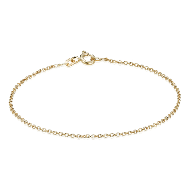 18 kt. Guldarmb�nd - Anker-rund - Tr�d:0,40 Bredde:1,5mm