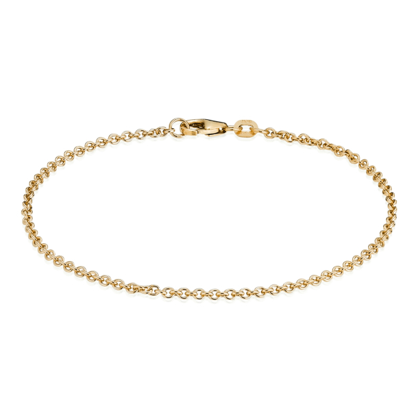 18 kt. Guldarmb�nd - Anker-rund - Tr�d:0,50 Bredde:2,0mm