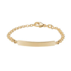 14 kt. Barnearmb�nd - Bismark med plade - Bredde:3,5mm
