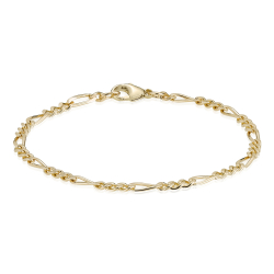 14 kt. Guldarmb�nd - Figaro - Tr�d:0,85 Bredde:2,8mm
