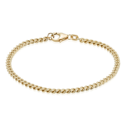 8 kt. Guldarmb�nd - Panser-facet - Tr�d:1,05 Bredde:3,3mm