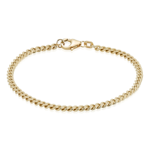 8 kt. Guldarmb�nd - Panser-facet - Tr�d:1,05 Bredde:3,3mm