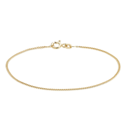 14 kt. Guldarmb�nd - Panser-facet - Tr�d:0,45 Bredde:1,3mm