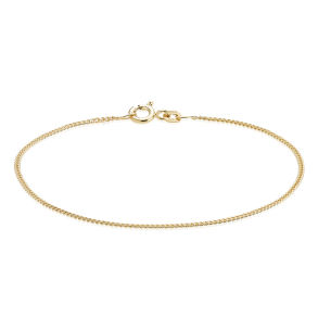 8 kt. Guldarmb�nd - Panser-facet - Tr�d:0,45 Bredde:1,3mm