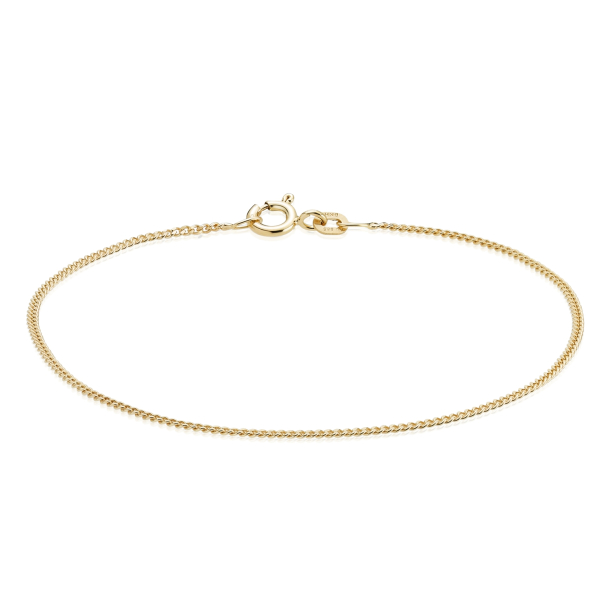 14 kt. Guldarmb�nd - Panser-facet - Tr�d:0,45 Bredde:1,3mm