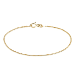 14 kt. Guldarmb�nd - Panser-facet - Tr�d:0,55 Bredde:1,8mm