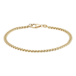 14 kt. Guldarmb�nd - Panser-facet - Tr�d:0,75 Bredde:2,4mm
