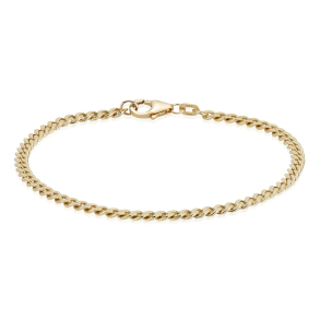 8 kt. Guldarmb�nd - Panser-facet - Tr�d:0,75 Bredde:2,4mm