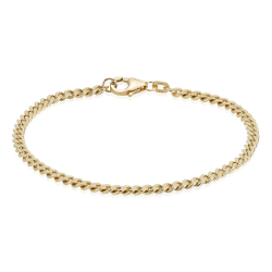 14 kt. Guldarmb�nd - Panser-facet - Tr�d:0,85 Bredde:2,7mm