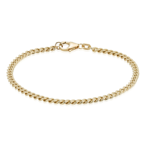 8 kt. Guldarmb�nd - Panser-facet - Tr�d:0,85 Bredde:2,7mm