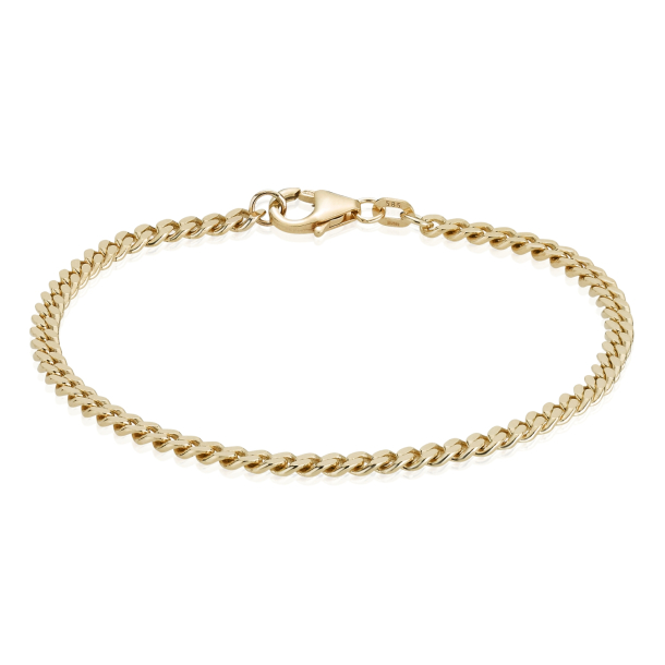 14 kt. Guldarmb�nd - Panser-facet - Tr�d:0,85 Bredde:2,7mm