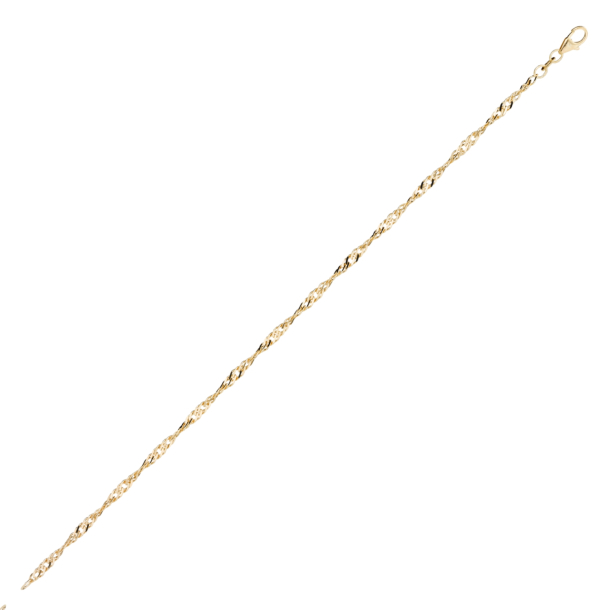 8 kt. Guldarmb�nd - Singapore - Bredde:2,3mm